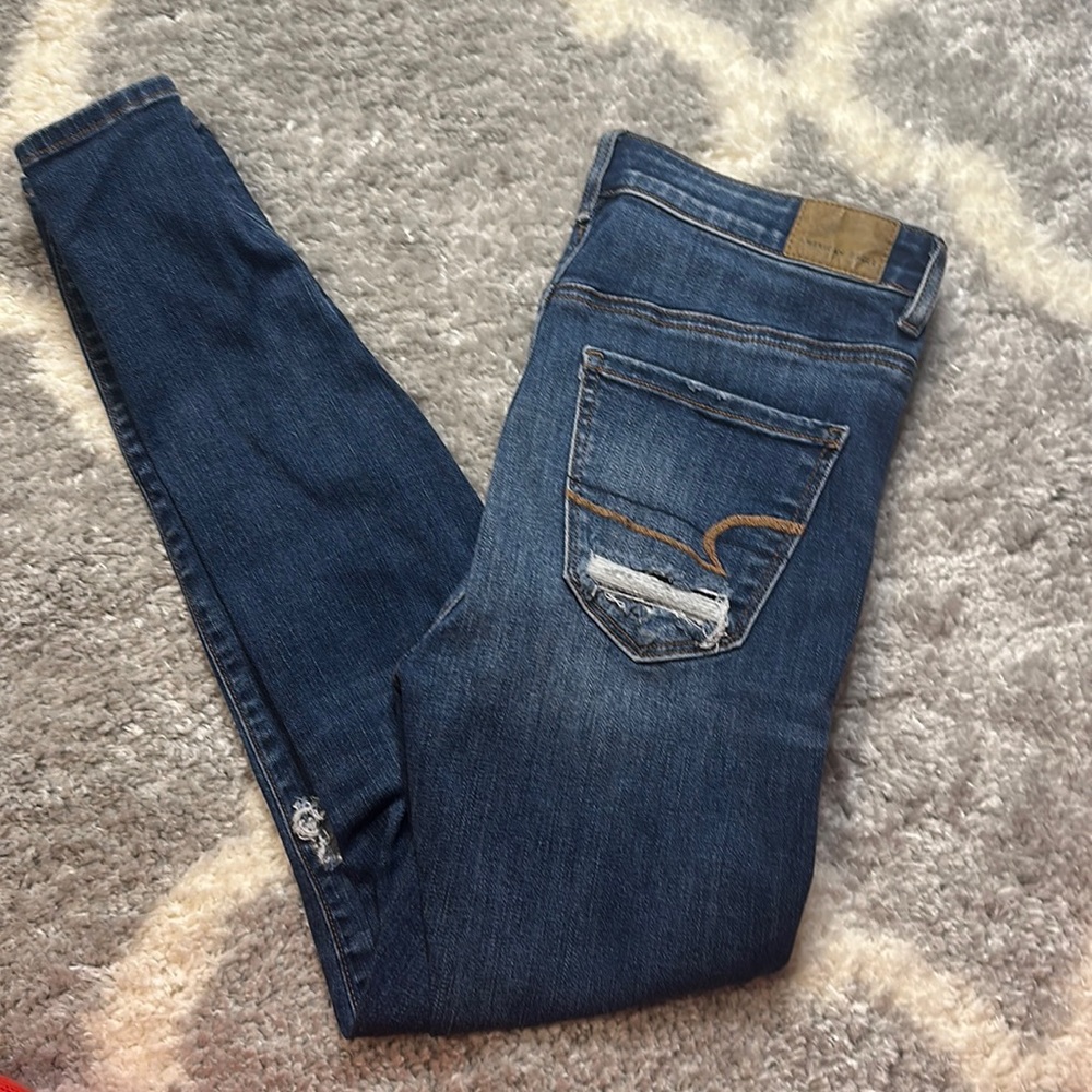 American eagle high-rise skinny jeans size 4 highest rise jeggings